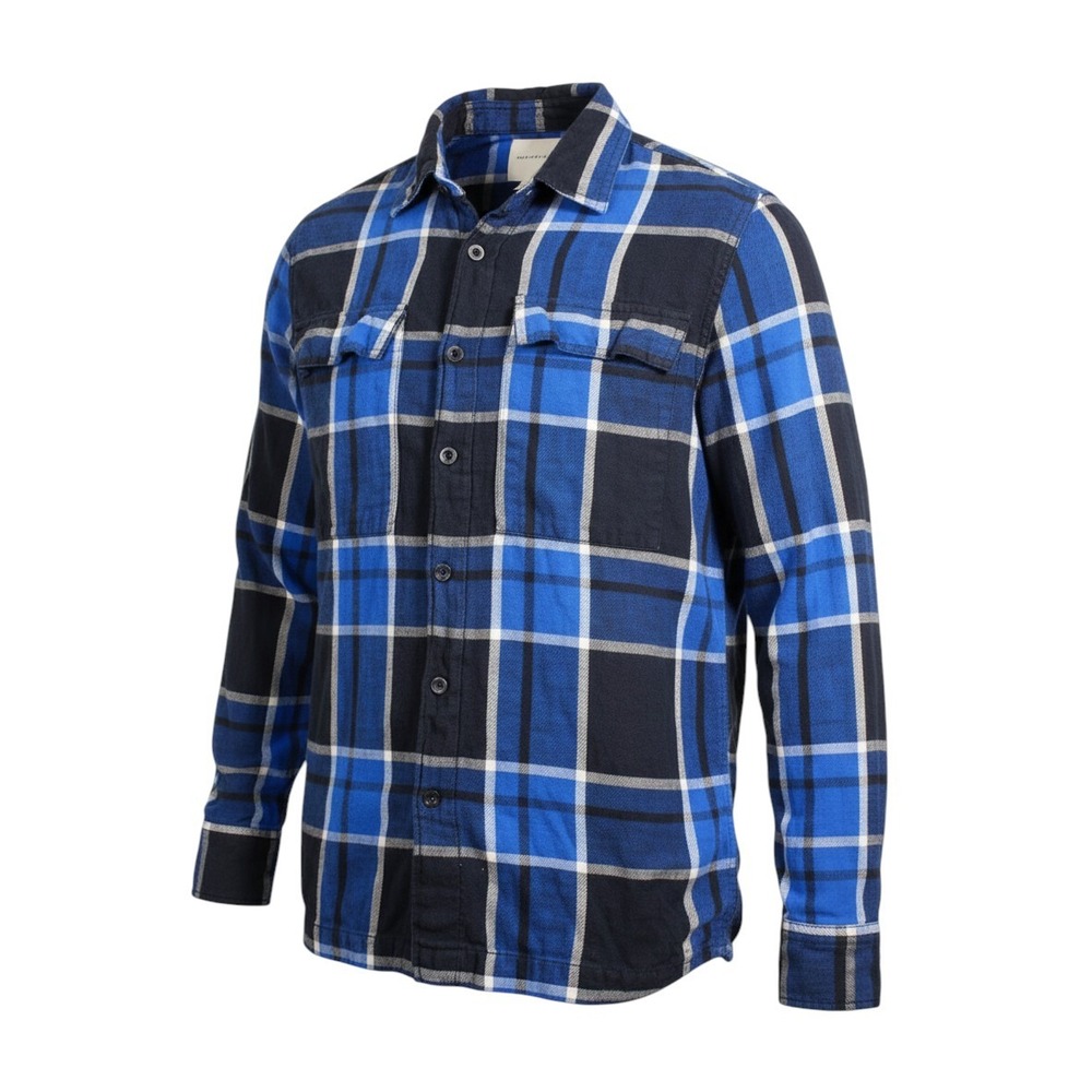 American Eagle Outfitters Mens Blue Plaid Button-Down Shirt Small